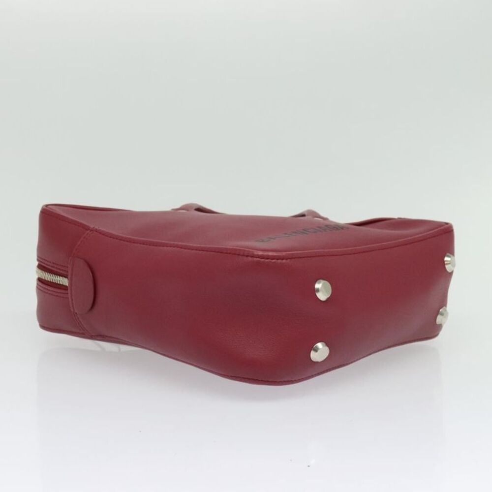 Balenciaga Triangle Duffle Leather Red Leather Handbag - Picture 15 of 16